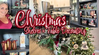 Elegant Christmas Table And Shelves Decor Ideas / Timeless Burgundy & Gold Christmas