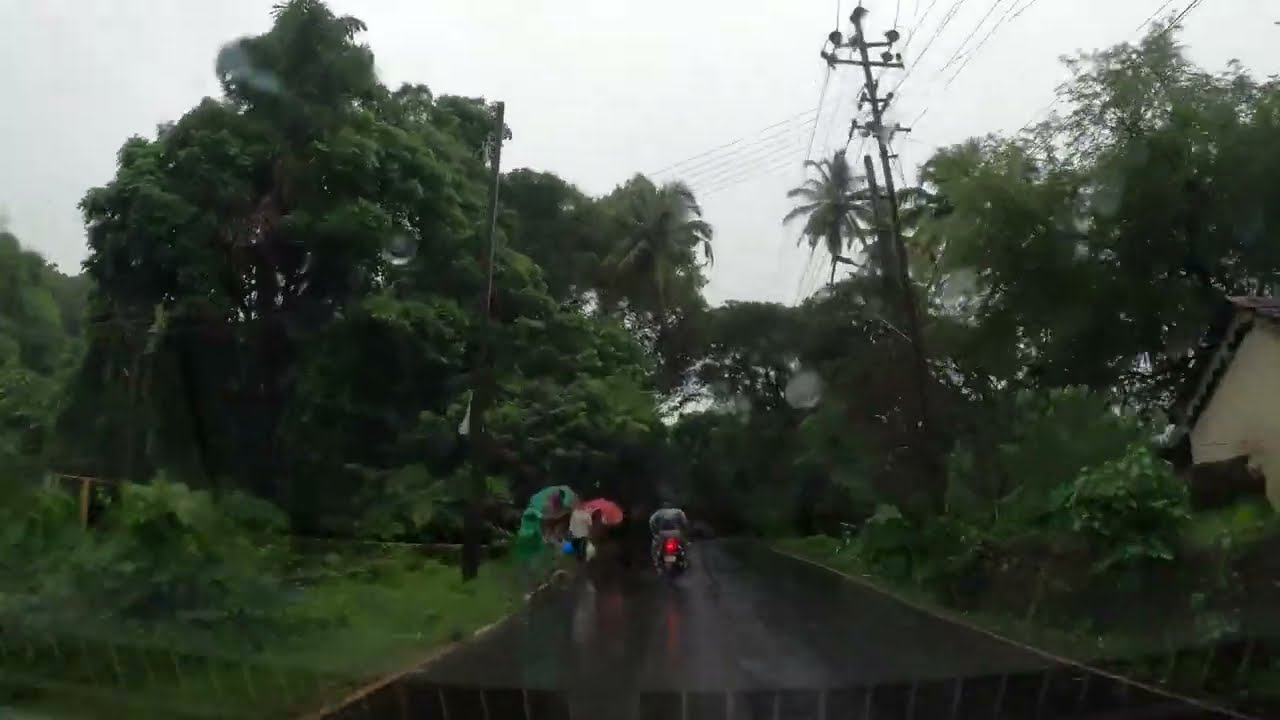 RED ALERT in Goa During Monsoon July 2022 | Drive with Chill Music |