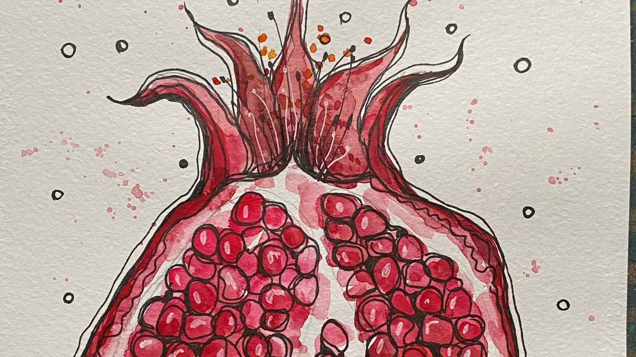 Рисунок граната фрукта