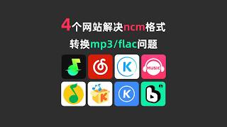 【三选一视频】4个网站解决网易云音乐ncm格式转换mp3、flac格式问题（QQ、酷我、酷狗、波点音乐一样适用）