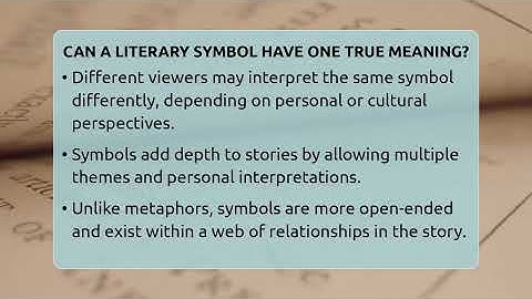 Can A Literary Symbol Have One True Meaning? - The Prose Path