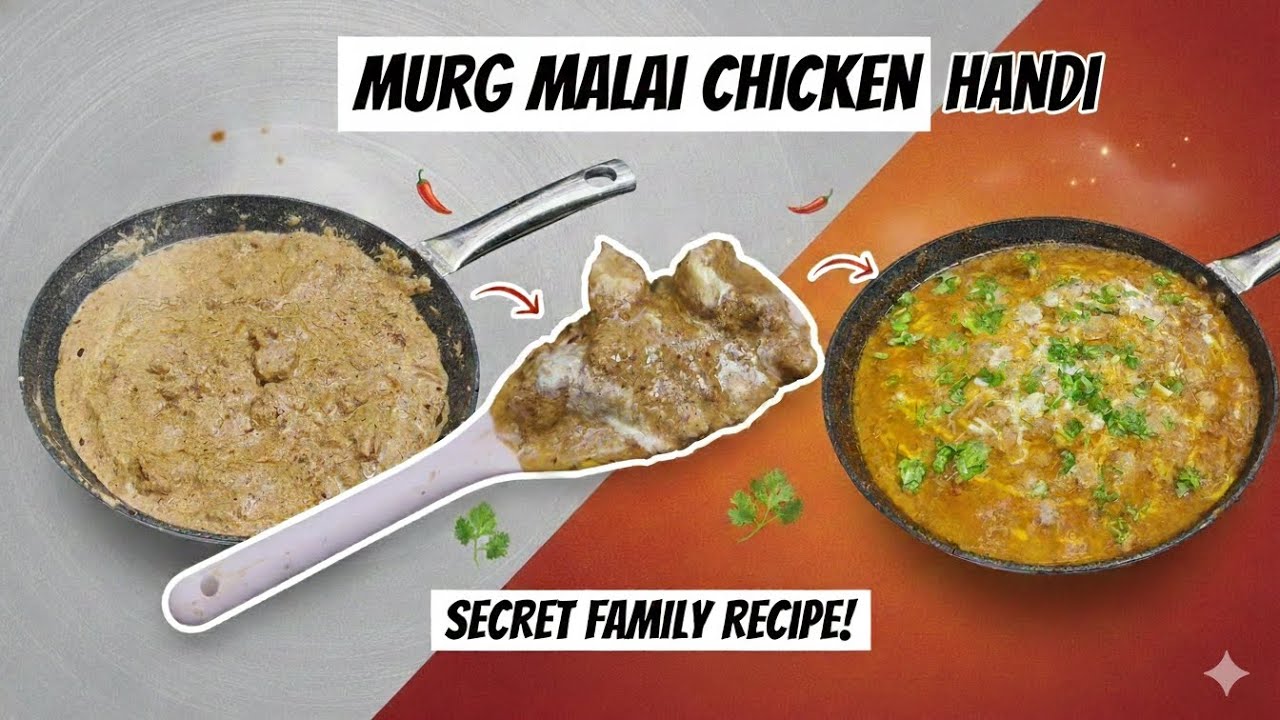   Murg malai chicken handi/chicken malai handi/creamy malai chicken handi recipe/how to make creamy🍗