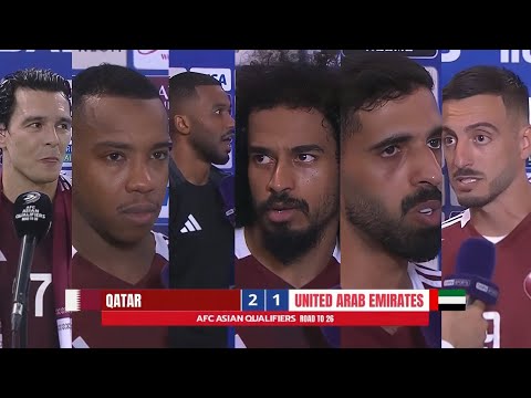 تصريحات لاعبين قطر كامله بعد الفوز 2 1 علي الامارات والتاهل لكاس العالم