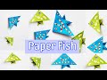 How to make a paper fish easily  diy paper fish paper craft  rr craft house