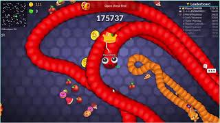 12 MINUTES OF ARENA CHAOS! ⚡ Pushing 200,000+ Weight (Snake vs Worms) screenshot 4