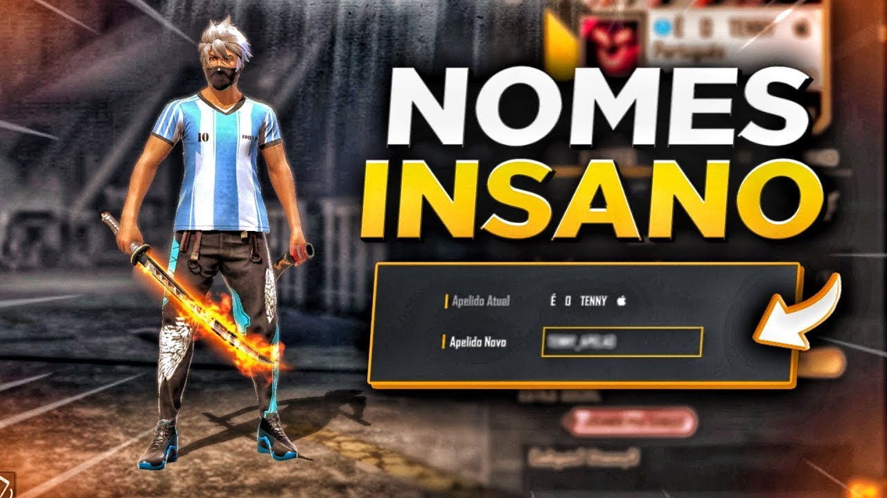 MELHORES NOMES MASCULINOS PARA COLOCAR NO FREE FIRE!!! SÓ NICK TOP 1 