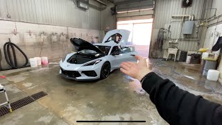 Detailing my C8 at a GM dealership and updates on the mods to my C8