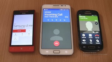 Incoming call & Outgoing call at the Same Time HTC+Samsung Galaxy S3 MINI+Note 1 android 7