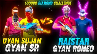 RAISTAR vs GYANSUJAN !!🤯❤️ 100,000 Diamonds 💎MUST WATCH | Garena Free Fire