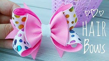 Hair Bow Tutorial / Bow out of Ribbon / How to Make Bows with Ribbon / #1 tutorial