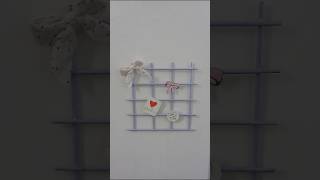 DIY Grid Wall Decor Idea's💜✨||#diy#grid#aesthetic#walldecor#wallhanging#pinterest#craft#viralshorts