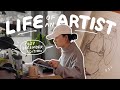 Artist vlog  cozy vibes packing orders art making  chitty chats