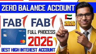 Zero Balance Account In Uae | FAB Bank Isave Account Opening | Best Zero Balance Account Open 2026