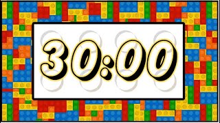 🧱 30-Minute LEGO Block–Style Countdown Timer | Classroom Visual Timer for Kids🧱