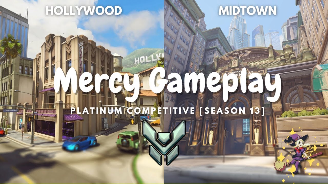 Hollywood, Midtown [Platinum Season 13] - Mercy Overwatch 2 PS5 Gameplay [Competitive]