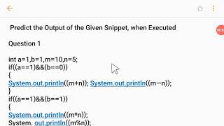 Conditional statements  in java | output questions