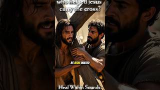 Who helped jesus carry the cross? #jesus #cross #god #faith #shorts