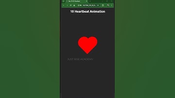 🔁 “CSS Animation Loop: Heartbeat with @keyframes”?  #justriseacademy  #shorts #frontendcourse