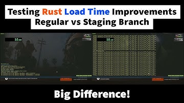 Rust Load Times Reduced, Staging Branch vs Regular Test
