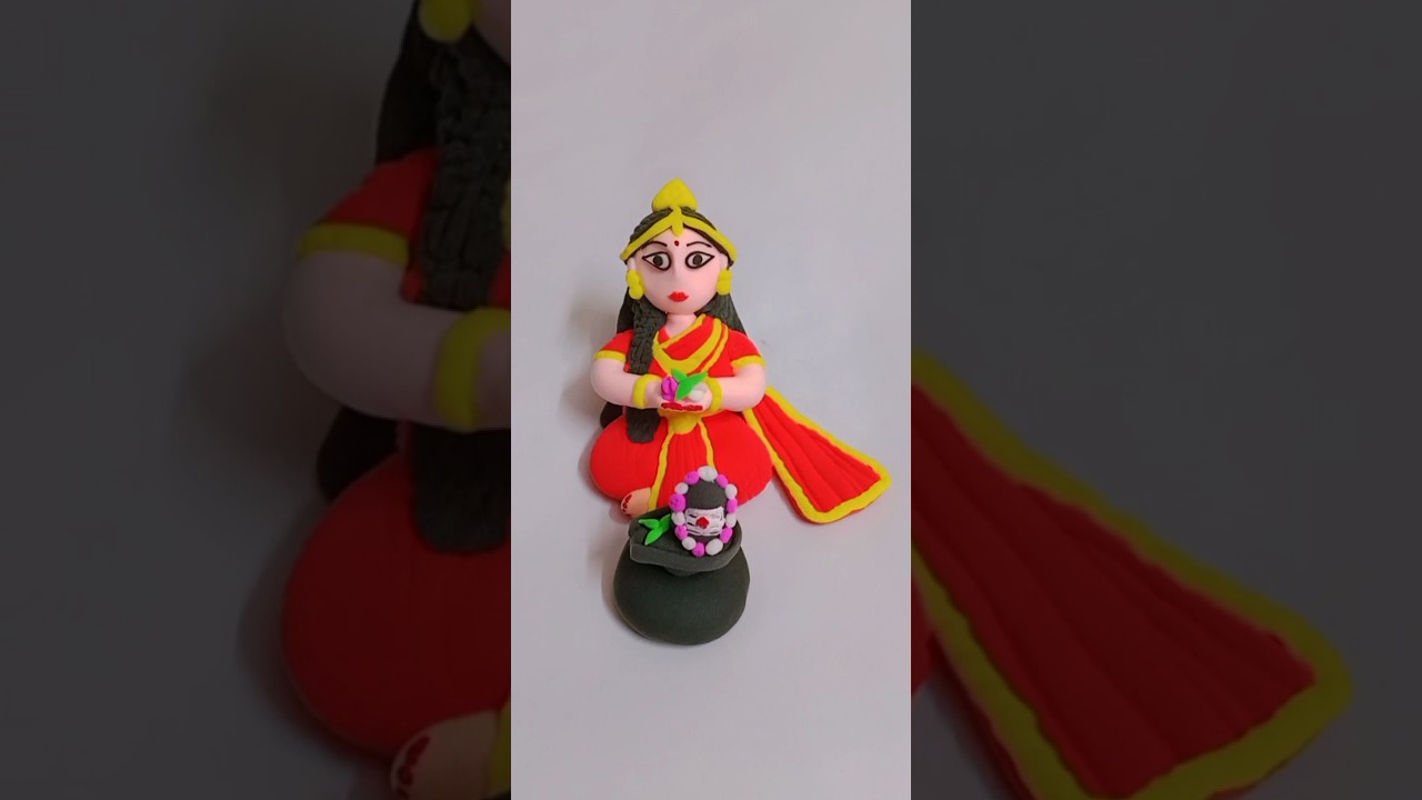 diy Parvati ji idol|| 😍🙏 clay craft ideas|💡 😊 