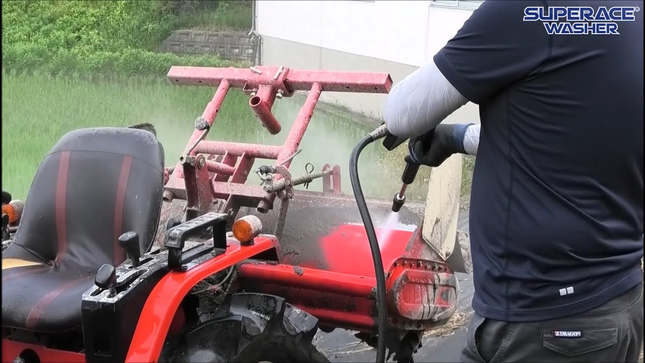 農業機械洗浄・配管清掃等さまざまな現場で大活躍！100V型モーター式