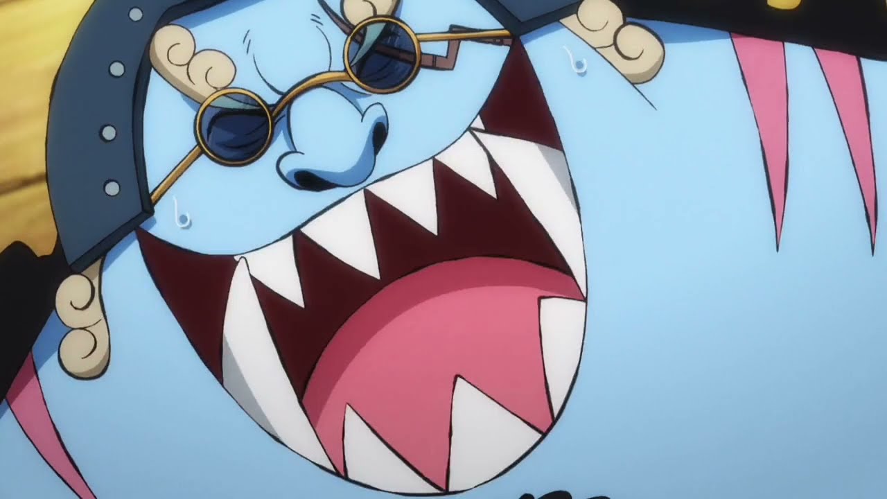 Robin and jimbei acting like one of the beast pirate.. funny moment