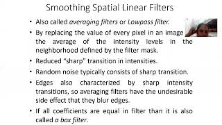 Unit II Topic 4 Smoothening spatial filters