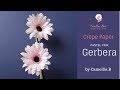 How to make Paper Gerbera flower from crepe paper - Easy and realistic crepe paper flowers