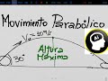 Como calcular altura máxima, tiempo de vuelo y alcance en movimiento parabólico