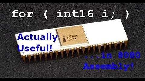 8080 Assembly Programming: 16 Bit For Loops
