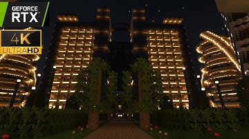 A Night in Ultra Realistic Minecraft City - SEUS PTGI HRR 2.1 at night - Realistic Games