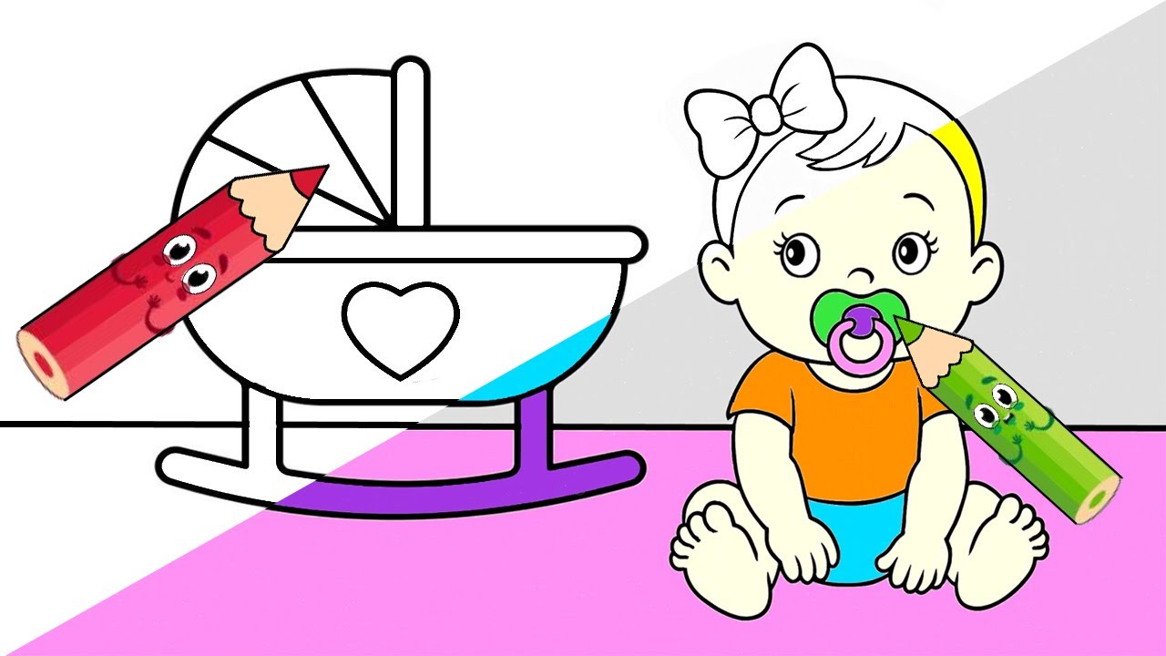 Младенец и колыбель 👶 Волшебный рисунок ✨ #16