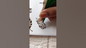 Simple Henna Vines for Beginners| Types of Leaf Mehndi (Day6) #leafmehndi #mehndi #hennaleaf