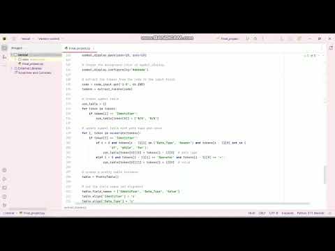lexical analysis with symbol table and code