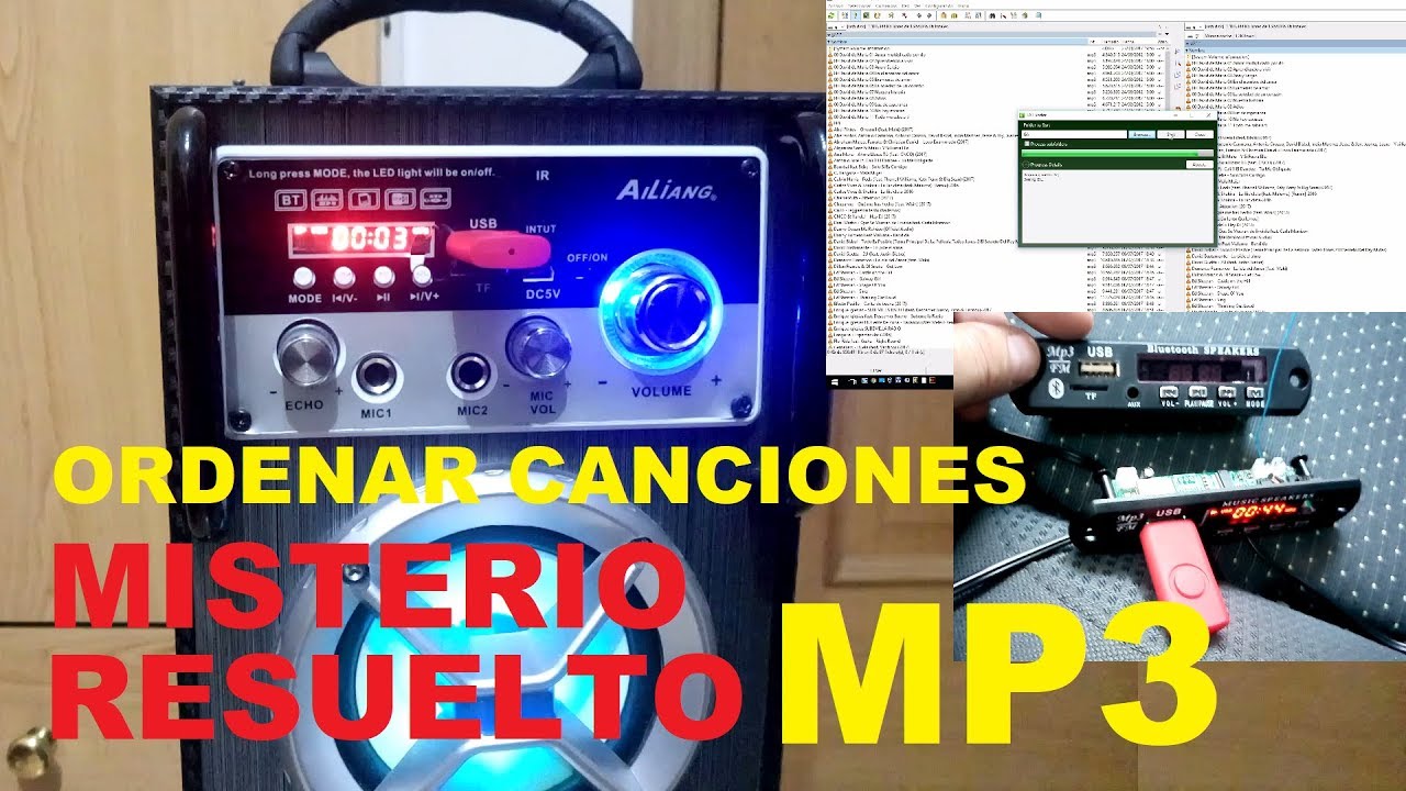 Misterio Resuelto. Ordenar canciones en reproductor MP3, USB, Bluetooth