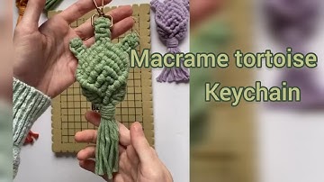 macrame turtle keychain/ easy macrame tortoise keychain