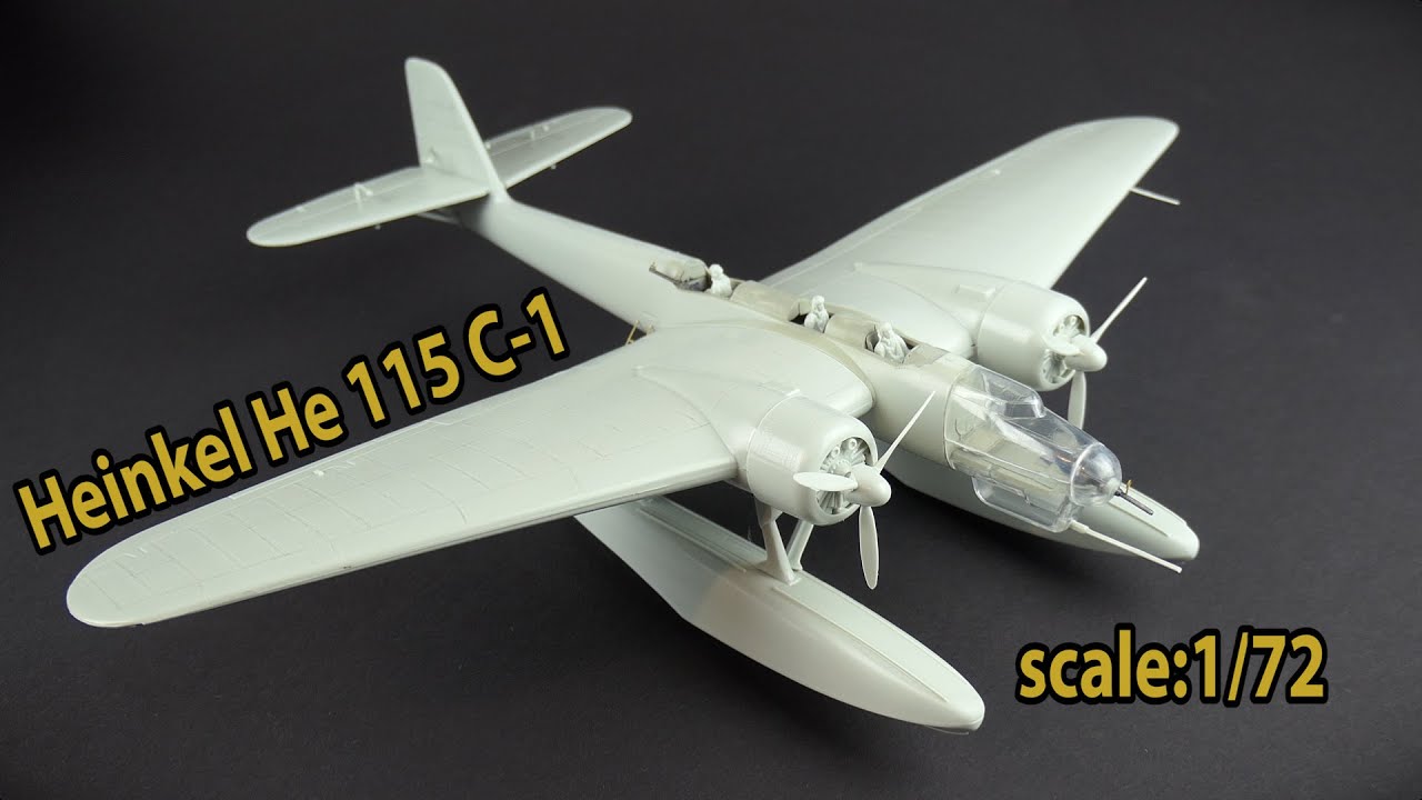 HE 115 seaplane in 1/72 scale. Part 1, assembly.