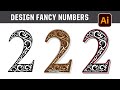 How To Design Fancy Numbers in Adobe Illustrator - 2