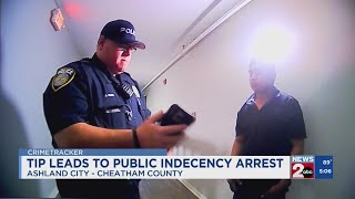 Tip leads to public indecency arrest in Ashland City