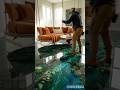 Pouring River Inside Living Room Wow 🏞️