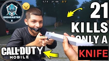 🔪 21 KILLS with ONLY a KNIFE! 😱 | COD Mobile Kill Confirmed Insane Gameplay! 🔥
