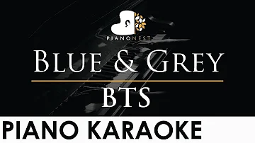 BTS - Blue & Grey - Piano Karaoke Instrumental Cover with Lyrics