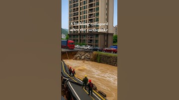A building collapsed after the earthquake #dreamscreenai #landslide #disaster #shortsfeed