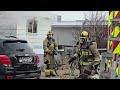  Moble home structure fire animals trapped inside 