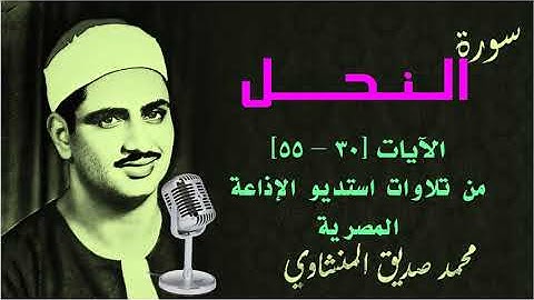 تلاوات سورة النحل للشيخ محمد صديق المنشاوي | الآيات 30-55| من تسجيلات استديو الإذاعة المصرية
