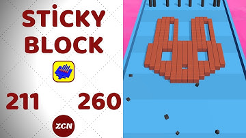 Sticky Block Gameplay Walktrough Level 211 - 260 (iOS - Android)