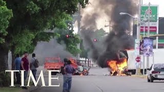 Gun Battles Sweep Mexican City After Troops Locate El Chapos Son Time