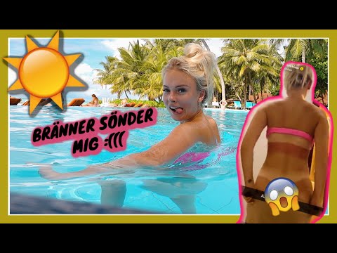 BESÖKER EN LYX-Ö OCH BRÄNNER MIG :( || Maldiverna vlogg