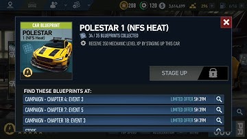 Nfs no limits : POLSTAR 1(NFS Heat) stage up 6(replay races)