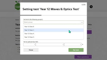 Teachers: How to set tests